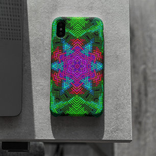 Weave Mandala Pink Blue and Green iPhone 11 Case