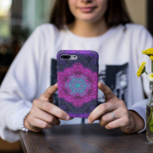 Weave Mandala Pink Purple and Blue iPhone 11 Case