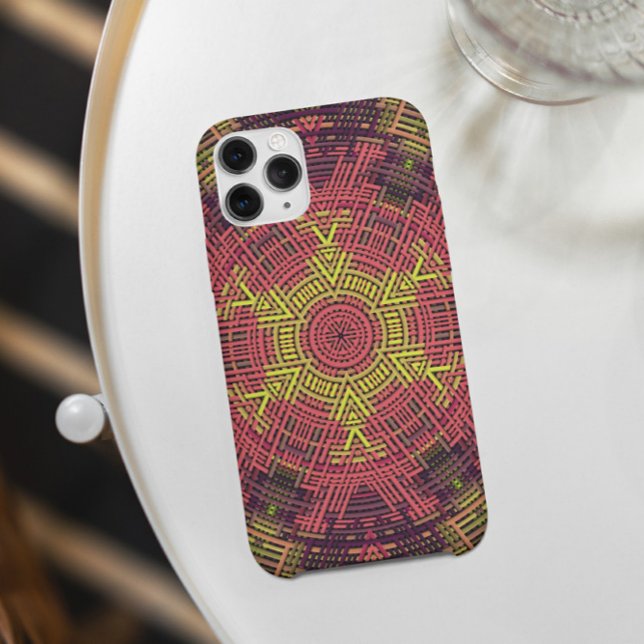 Weave Mandala  Pink Purple and Yellow Case-Mate iPhone Case (Creator Uploaded)