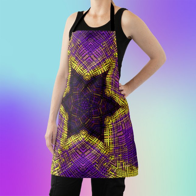 Weave Mandala Purple and Yellow Apron (Creator Uploaded)