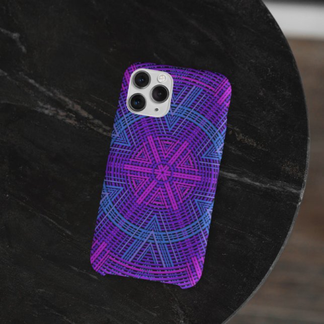 Weave Mandala Purple Pink and Blue Case-Mate iPhone Case (Creator Uploaded)