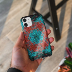 Weave Mandala Red and Blue iPhone 11 Case