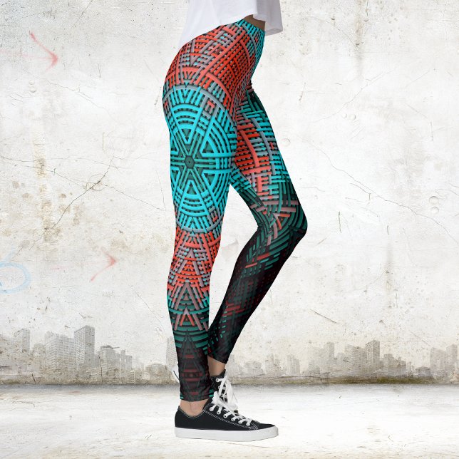 Weave Mandala Red and Blue Leggings (Creator Uploaded)