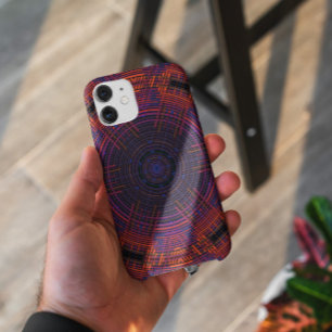 Weave Mandala Red Orange and Purple iPhone 11 Case