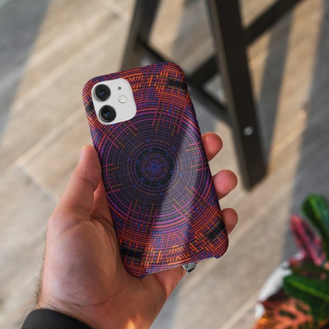 Weave Mandala Red Orange and Purple Case-Mate iPhone Case (Creator Uploaded)