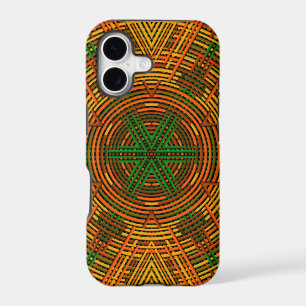 Weave Mandala Yellow Orange and Green