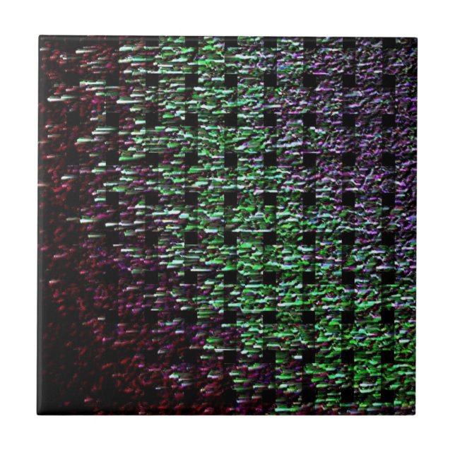 Weave Metalic Purple Green Tile (Front)