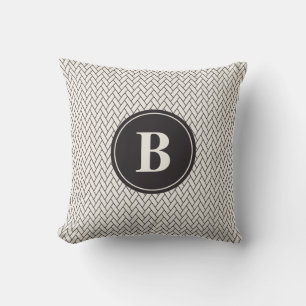 Weave Pattern Monogram Cushion