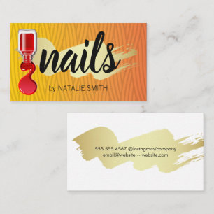 Weave Pattern    Nail Polish Bottle Pour Business Card