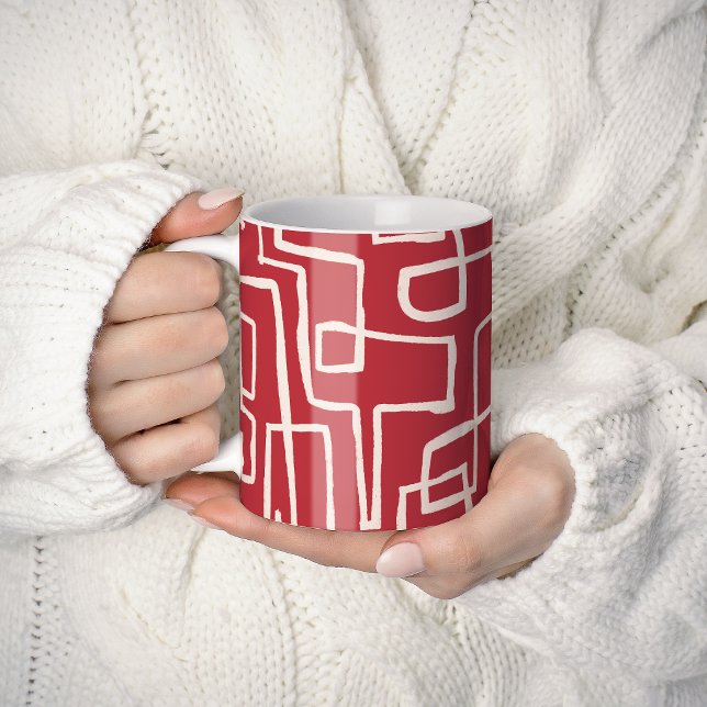 Weave Sip Red White Coffee Mug (Creator Uploaded)