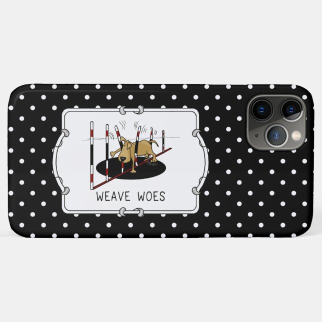 Weave Woes - agility funny stuck dog oops Case-Mate iPhone Case (Back (Horizontal))