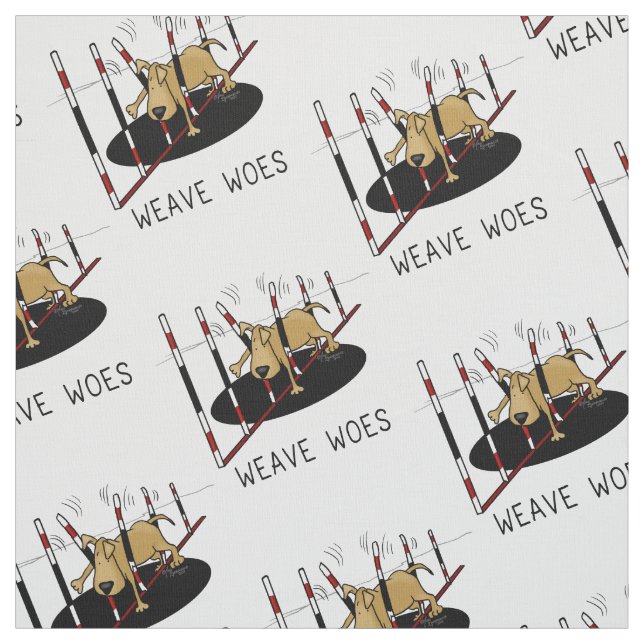 Weave Woes - funny dog agility Fabric (Swatch)