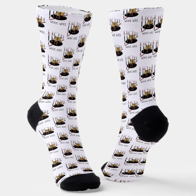 Weave Woes - funny dog agility Socks (Angled)