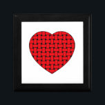 Weaved Red Heart Gift Box<br><div class="desc">A weaved red heart.  Original design in black and red.</div>