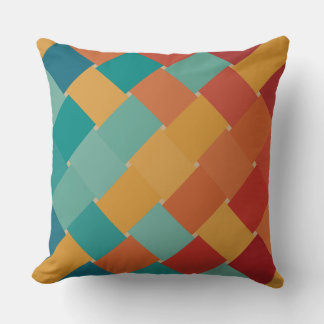Weaved retro, vintage pattern cushion