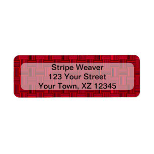 Weaved Stripes Return Address Label