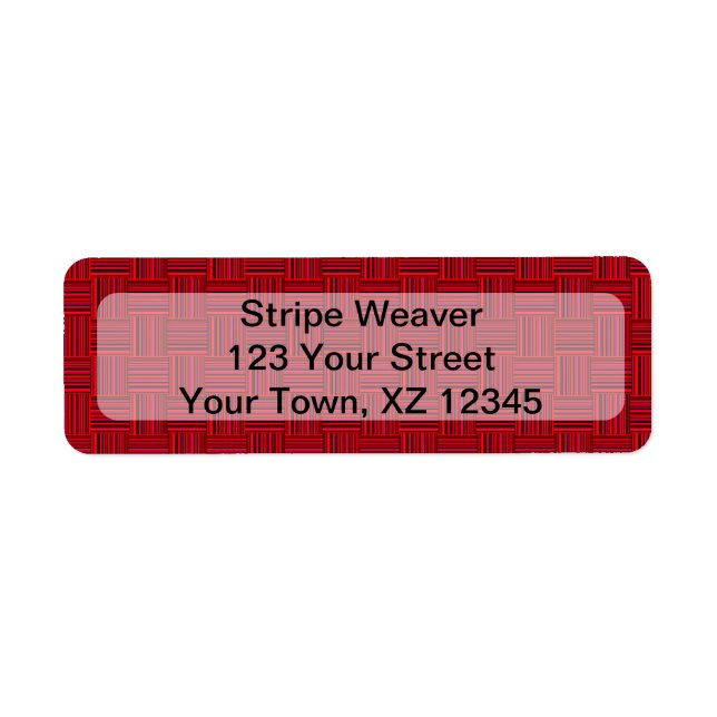Weaved Stripes Return Address Label (Front)