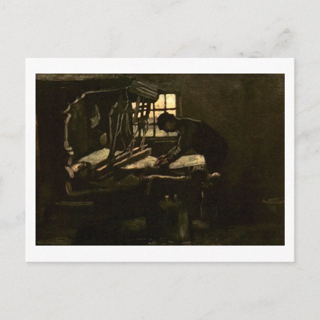 Weaver Arranging Threads (F35) Van Gogh Fine Art Postcard (Front)