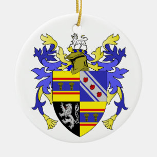Weaver Coat of Arms Family Crest Ceramic Ornament