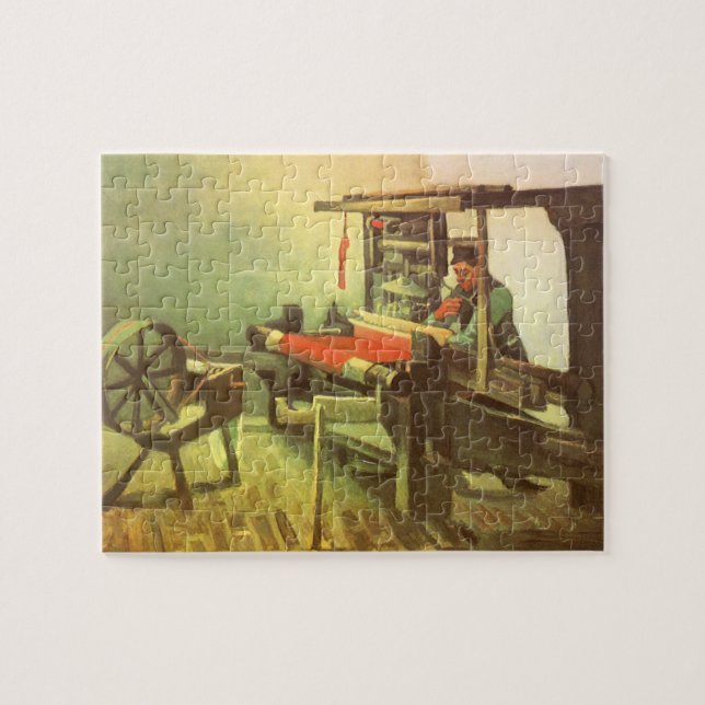 Weaver Facing Left Spinning Wheel Vincent van Gogh Jigsaw Puzzle (Horizontal)