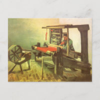 Weaver Facing Left Spinning Wheel Vincent van Gogh