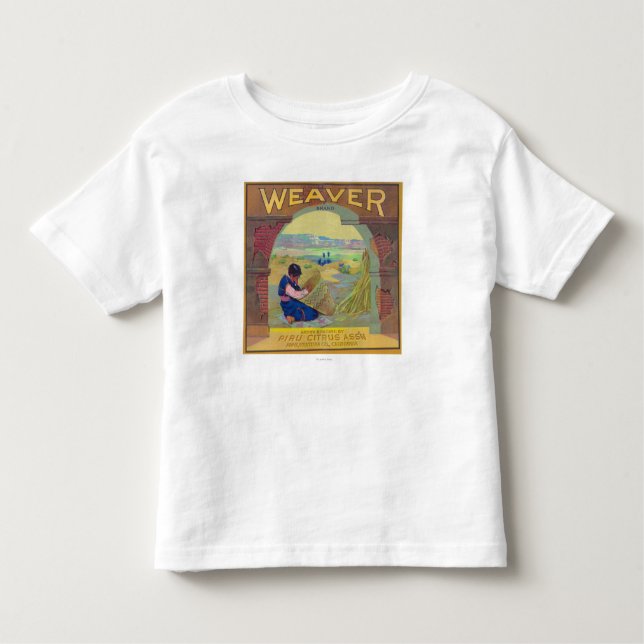 Weaver Orange LabelPiru, CA Toddler T-Shirt (Front)