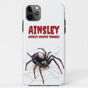 Weaves Trouble Spider Funny Creepy Design iPhone 11 Pro Max Case