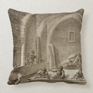 Weaving a Rug, from Volume II Arts and Trades of ' Cushion