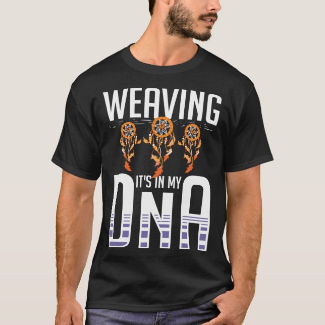 Weaving Beginner Hand Weaver Loom Basket T-Shirt (Front)