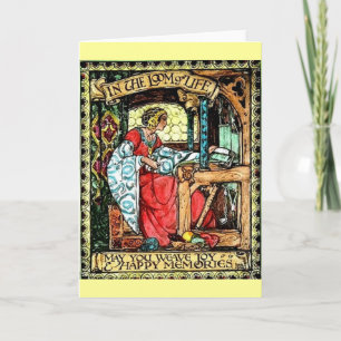 Weaving Woman Card