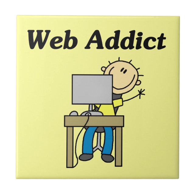 Web Addict Ceramic Tile (Front)