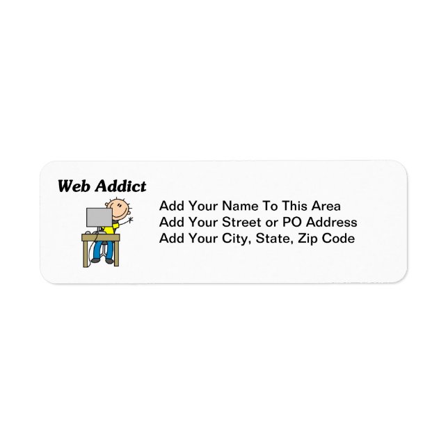 Web Addict Return Address Label (Front)