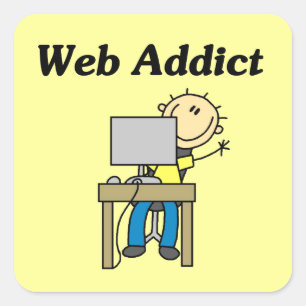 Web Addict Square Sticker