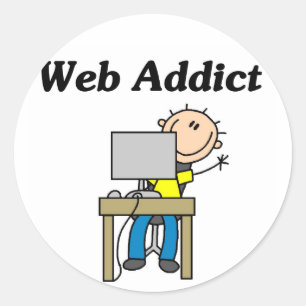 Web Addict Tshirts and Gifts Classic Round Sticker