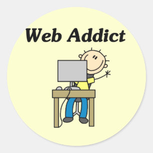 Web Addict Tshirts and Gifts Classic Round Sticker