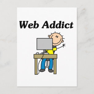 Web Addict Tshirts and Gifts Postcard