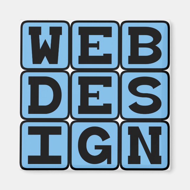 Web Design, Building Websites Magnet (Front)