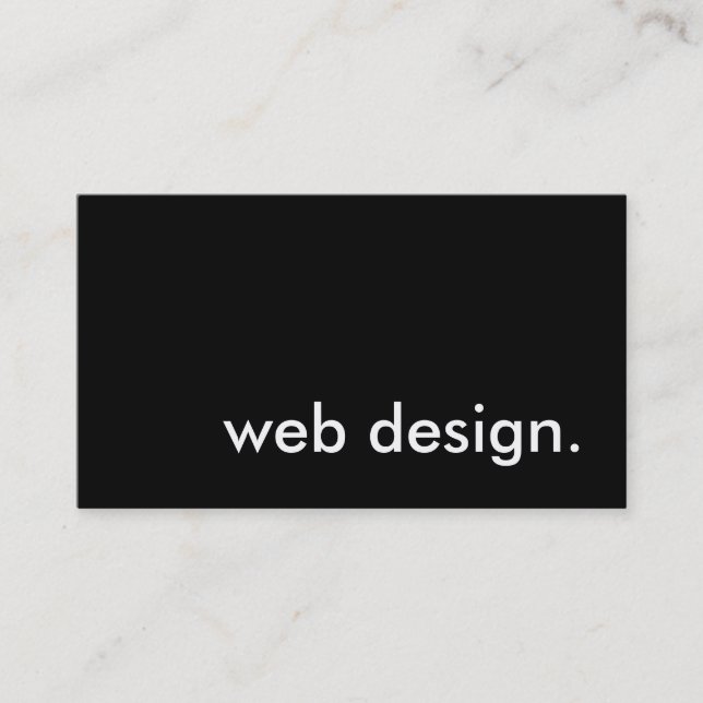 web design. business card (Front)