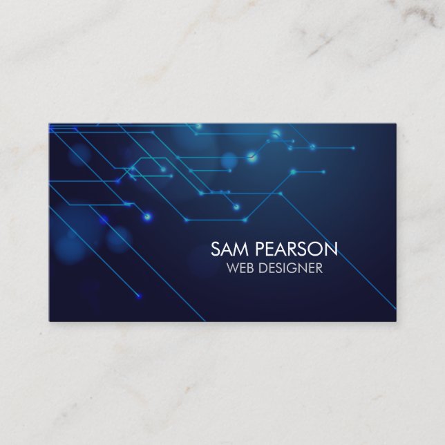 Web Designer Internet Circuits Business Card (Front)