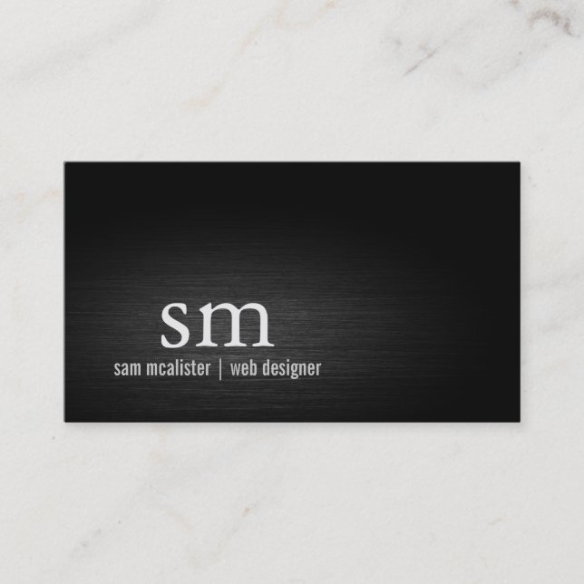 Web Designer Internet Technical Monogram Business Card (Front)