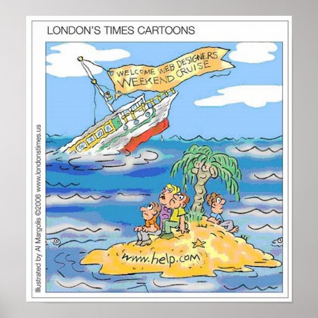 Web Designers Terror Cruise Ship Funny Posters (Front)