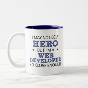 Web Developer Hero Humour Novelty Two-Tone Coffee Mug