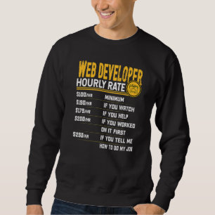 Web Developer Hourly Rate Web Designer Developer Sweatshirt