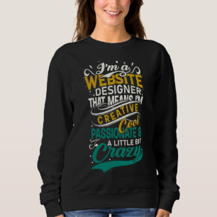 Web Developer I'm A Web Designer I'm Creative Cool Sweatshirt