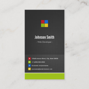 Web Developer - Premium Creative Colourful Business Card