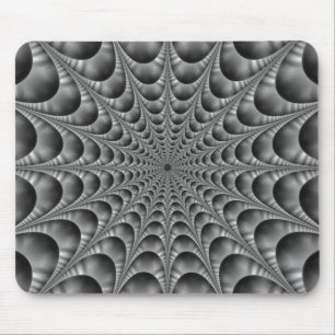 Web in Black and White Mouse Pad