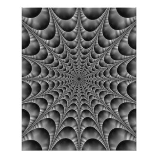 Web in Black and White Poster