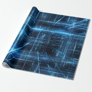 Web network light points of light wrapping paper
