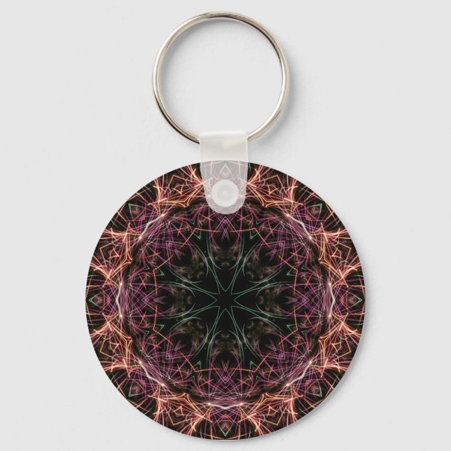 Web of Colour Kaleidoscope Keychain (Front)