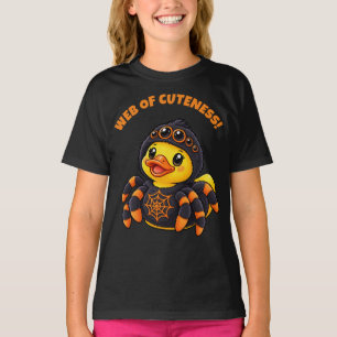 Web of Cuteness Spider Rubber Duck Halloween T-Shirt
